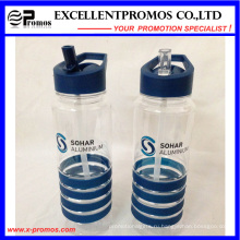 Рекламная подгонянная пластичная бутылка воды спортов с соплом всасывания (EP-B58411)